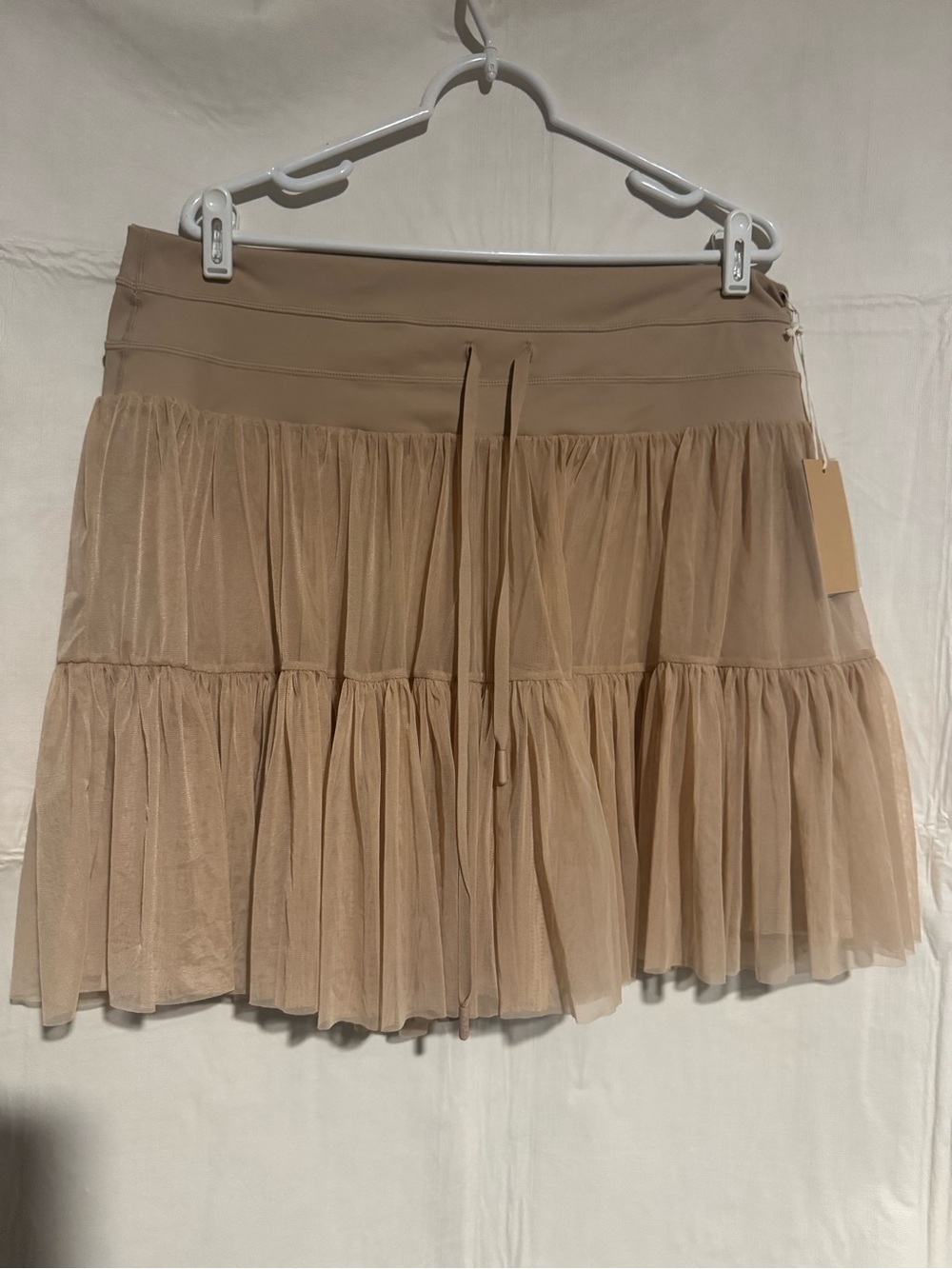 POPFLEX Tiered Tulle Skort in Beige